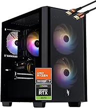 Nitro 60 Gaming Desktop, AMD Ryzen 7 7700, NVIDIA GeForce RTX 5070 with 12GB GDRR7 VRAM, Black，Window 11，W/HDMI Cable (Windows 11 Home, 32GB RAM | 2TB PCIe SSD)