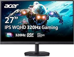 Nitro 27” Gaming Monitor | WQHD 2560 x 1440 | IPS | ZeroFrame | AMD FreeSync Premium | 320Hz Refresh Rate | Up to 0.5ms | DCI-P3 90% | 1 x Display Port 1.4 & 2 x HDMI 2.1 | KG271U F3bmiipx