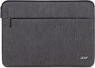 Protective Laptop Sleeve | Up to 15.6" Notebook | Easy Access Outside Zipper Pocket for Adapters, Mouse or Dongle | Gray