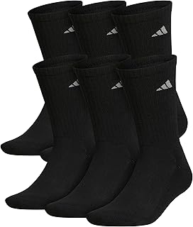 mens Athletic Cushioned Crew Socks With Arch Compression for a Secure Fit (6-pair)