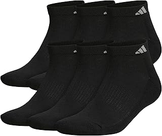 Men's Athletic Cushioned Low Cut Socks with Arch Compression for a Secure Fit (6-Pair)