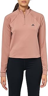 adidas Women's Train Essentials Quarter-Zip Track Top