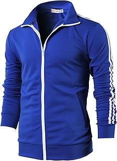 Sponsored Ad - Mens Active Slim Fit Track Lightweight Jacket Zip-up Long Sleeve