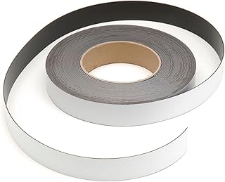 Aigner MX-100 Magnetic Write-On Label Roll, 50 ft X 1" H