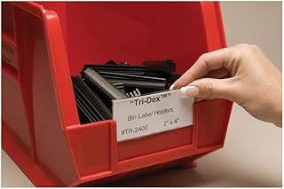 Aigner BB13 Label Holder, Bin, 1" x 3", Clear, 25/Pk