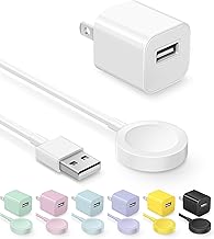 Sponsored Ad - for Apple Watch Charger, Magnetic iWatch Charger 3.3FT Fast Charging Cable USB A Wall Plug Adapter for Apple Watch Series Ultra/10/9/8/7/6/SE/5/4/3/2 (White)