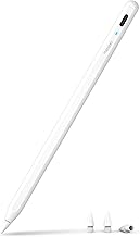 Pencil A8 for Apple iPad 2018-2025, (2X Faster Charge), Tilt Sensitivity, Pixel Precision, Stylus Pen for iPad 11/10/9/8/7/6th Gen, Pro 12.9/11/13-inch M4, Air 3/4/5/M2/M3, Mini 5/6th, White