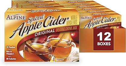 Original Spiced Apple Cider Instant Drink Mix, Rich in Vitamin C and Low Calorie, 0.74 Oz Pouch (Pack of 120)