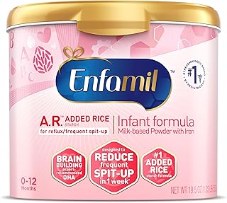 A.R. Baby Formula, Added Rice Starch Formula to Reduce Reflux & Spit-Up, DHA for Brain Development, Probiotics to Support Digestive & Immune Health, Baby Milk, 19.5 Oz