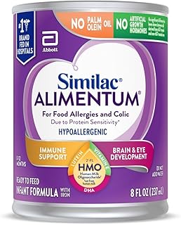 Alimentum with 2'-FL HMO Hypoallergenic Infant Formula, for Food Allergies and Colic Due to Protein Sensitivity, Ready-to-Feed Baby Formula, 8-fl-oz Bottle, Pack of 24