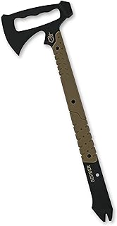 Gerber Gear Downrange Tactical Tomahawk Survival Multitool, Made in USA Camping Axe with Hammer Head and Steel Pry Bar, Includes Sheath with Integrated Molle Straps