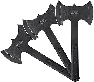 Sponsored Ad - JXE JXO Throwing Axes and Tomahawks Set, Double Bite Hawks, Design for Throwing Recreation and Fun