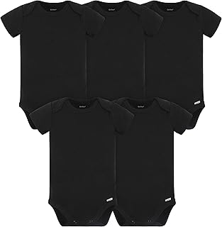 baby-boys 5 Pack Onesies Multi-packs Bundle Interlock 180 Gsm