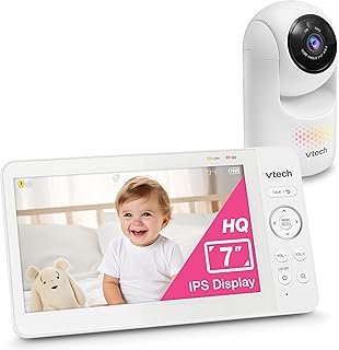 Sponsored Ad - VTech [2025 Upgrade Baby Monitor with 7" IPS Screen, Pan Tilt Zoom Camera, No WiFi Video Baby Monitor with Camera and Audio, Multi-Color Night Light, 2-Way Talk, Lullabies, Advanced HQ 