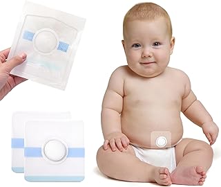 Baby Belly Navel Patches, Infant Umbilical Hernia Patch, Cotton Pads for Baby Belly Button Hernia, Paste Style,Skin Friendly,Breathable,10 Pcs (8 * 8cm)