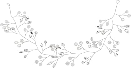 Bridal Headband Wedding Hair Pieces for Brides Pearl Headband Crown for Bride Wedding Tiaras for Bride Bridal Hair Pieces Pearl HeadPiece for Communion Party Photography