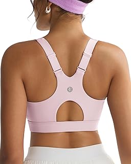 Sponsored Ad - Sports Bra for Women,Adjustable Straps Molded Cup High Impact Sports Bras for Women with Sewn in Pads