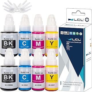 LCL GI-290 Ink bottles Replacement for Canon GI 290 GI290 290 Ink Refill Bottles Compatible with Canon Megatank G3200 G4210 G1000 G1100 G1200 G1310 G1400 G1800 G1810 G1900 G2000 G2100 G2200 (2K2C2M2Y)