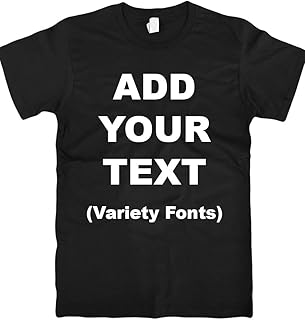 Sponsored Ad - Custom T Shirts Ultra Soft Add Your Text for Men & Women Unisex Cotton T Shirt