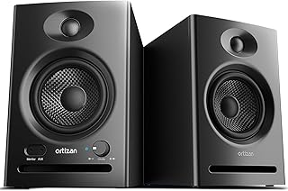 Sponsored Ad - Ortizan C7 Dual-Mode 2.0 Studio Monitors, Active Monitor Speakers for Near Field Music Production, Bluetooth 5.3 Wireless Computer PC Monitor Gaming Bookshelf Speakers(Pair, Black)