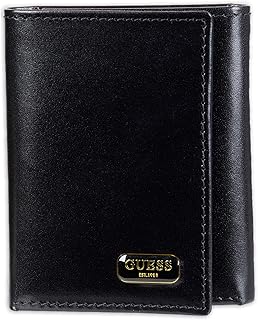 Men's Leather Trifold Wallet, Black Chavez, One Size