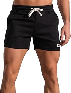 Sponsored Ad - Mens 5 Inch/7 Inch Cotton Shorts Mens Sweat Athletic Shorts for Men Gym Worket Shorts with Pockets
