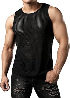 Men's Mesh Fitted Sleeveless Muscle Tank Top