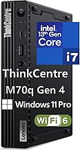 ThinkCentre M70q Gen 4 MFF 1L Tiny PC Business Mini Desktop Computer, 32GB DDR5 RAM, 1TB PCIe SSD, 13th Gen Intel 16-Core i7-13700T, WiFi 6, RJ45, HDMI, DisplayPort, Windows 11 Pro, Befec-Toy