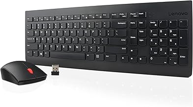 510 Wireless Keyboard & Mouse Combo, 2.4 GHz Nano USB Receiver, Full Size, Island Key Design, Left or Right Hand, 1200 DPI Optical Mouse, GX30N81775, Black