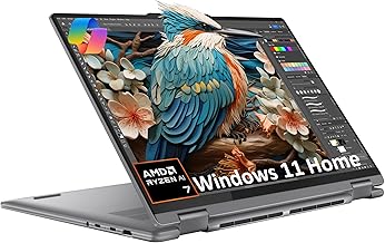 Lenovo Yoga 7 7i 2-in-1 Laptop (16" FHD+ Touchscreen, AMD Ryzen 7 8840HS (Beat i7-1355U), 16GB RAM, 1TB SSD), AI PC, Backlit Keyboard, Fingerprint, FHD IR Webcam, WiFi 6E, Win 11 Home, Arctic Gray