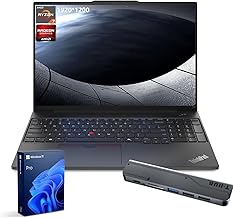ThinkPad E16 Gen 2 Business Laptop, 16" FHD+ Display, AMD Ryzen 7 7735U, 32GB DDR5 RAM, 1TB SSD, Fingerprint, Backlit, Wi-Fi 6, Windows 11 Pro, Bundle with Thunderobot 7-in-1 USB-C Hub