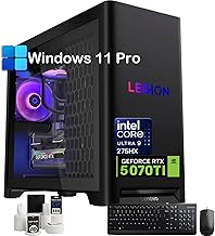 Legion Tower 5i Gen 10 Gaming Desktop, Intel 24 Core Ultra 9 275HX, GeForce RTX 5070 Ti, 32GB DDR5, 2TB SSD, 2TB HDD, 200W Liquid Cooling, Windows 11 Pro, w/Keyboard & Mouse, w/Accessories