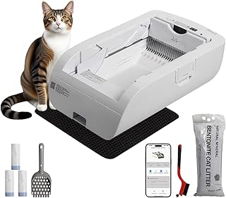 Sponsored Ad - Self-Cleaning Automatic with Open-Top Design Cat Litter Box-Smart APP Control (2.4G/5G) with Health Tracking&24H Backup, Dual Safety Sensors&Odorless Design for Multi-Cat Homes (NO Tent