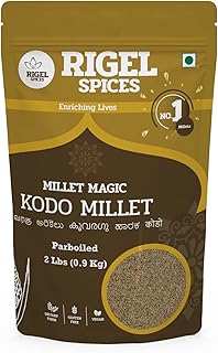 Rigel Spices Kodo Millet | 2lbs resealable pack | Varagu | Non GMO | Gluten Free | Rich in fiber