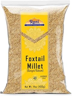 Rani Foxtail Millet Polished (Setaria italica) Ancient Grains 400g (14oz) ~ All Natural | Gluten Friendly | NON-GMO | Kosher | Vegan | Indian Origin | Kangi/Kakum/Navane/Tenai/Korralu/Korra