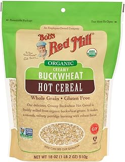 Bob's Red Mill Organic Gluten Free Creamy Buckwheat Hot Cereal, 18oz (Pack of 1) - Non GMO, Whole Grain, Vegan, Kosher