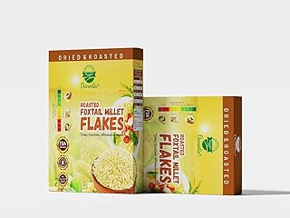 Danodia Foods Organic Foxtail Millet Flakes (450g/17oz) | Roasted & Ready-to-Eat | Wholesome Breakfast Cereal | Ideal for Porridge, Puddings, Desserts & Smoothie Bowls | Gluten-Free & Nutritious | Hig