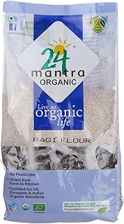 24 Mantra Organic Ragi Flour (Finger Millet Flour) - 4 lbs, Gray