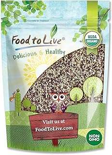 Food to Live Organic Super Grains Blend, 5 Pounds – A Mix of Millet, Buckwheat, Red and White Quinoa. Non-GMO, Non-Irradiated, Vegan Superfood, Bulk