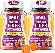 Sponsored Ad - Fiber Gummies for Adults with Psyllium Husk, 7G(Soluble + Insoluble) Daily Prebiotic Fiber with Inulin, FOS, Guar Gum, Multivitamins for Daily Digestive Health, Regularity Support,Sugar