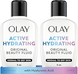 Face Moisturizer, Active Hydrating Beauty Fluid Lotion, Original Facial Moisturizer, 4 Oz. (Pack of 2)