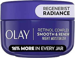 Sponsored Ad - Retinol Face Moisturizer, Smooth & Renew Cream for Women, Fragrance-Free - Anti-Aging, Anti-Wrinkle, Smooth Fine Lines, Tightening, Brightening - Recyclable Sustainable Eco Jar, Non-Gre