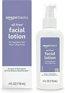 Oil-free Facial Moisturizer for Sensitive Skin, Fragrance Free, 4 Fluid Ounce (Previously Solimo)