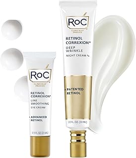Retinol Correxion Value Set Duo, Deep Wrinkle Anti-Aging Night Face Cream + Under Eye Cream for Dark Circles & Puffiness - Retinol Eye Care