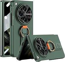 Compatible Hard Case for OnePlus Open Flip Case with Strap & Screen Protector, Oppo Find N3 Cover - Thin, Lightweight - Green