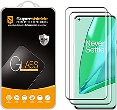 (2 Pack) Designed for OnePlus 9 Pro/OnePlus 9 Pro 5G Tempered Glass Screen Protector, Anti Scratch, Bubble Free (Black)
