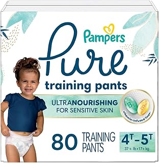 Pure Protection Training Underwear, Unisex, Size 4T5T, 80 Count, Premium, Hypoallergenic, Soft, Absorbent