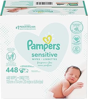 Baby Wipes Sensitive Perfume Free 7X Refill Packs (Tub Not Included) 448 Count