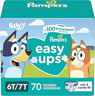 Sponsored Ad - Training Pants - Easy Ups Boys & Girls Bluey - Size 6T-7T, 70 Count, Children's Potty Underwear