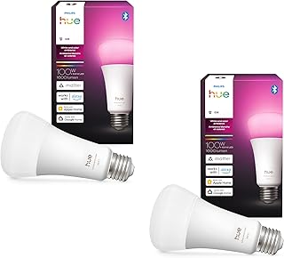 Smart LED A21 Bulb,White and Color Ambiance, E26 Base,13.5W, Full Spectrum Light 1000K-20000K,1600 Lumens, Dimmable, Compatible with Alexa, Google, Apple Home, 2pk